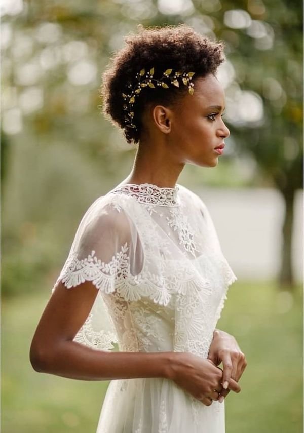 best short bridal hairstyles for black women
