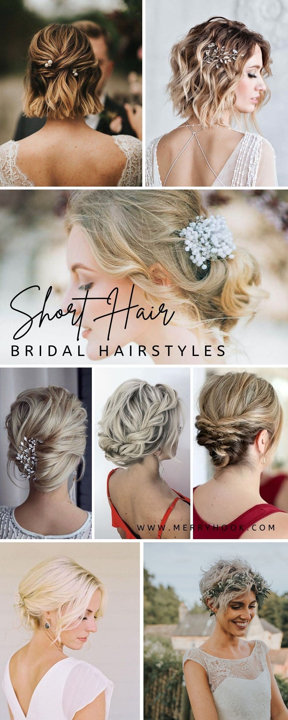 30 Gorgeous Natural Wedding Hairstyles for Short Hair - Merry Hook