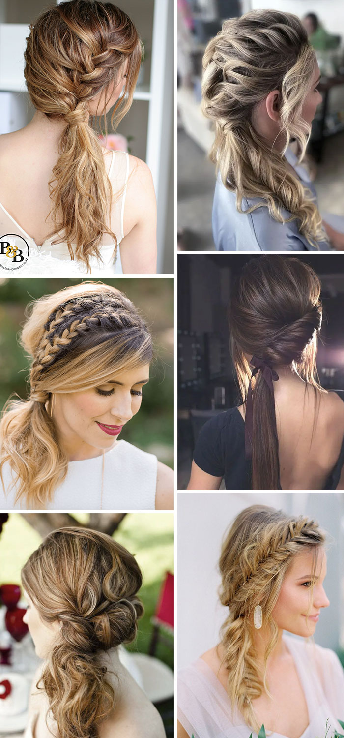 side ponytails hairstyles for weddings