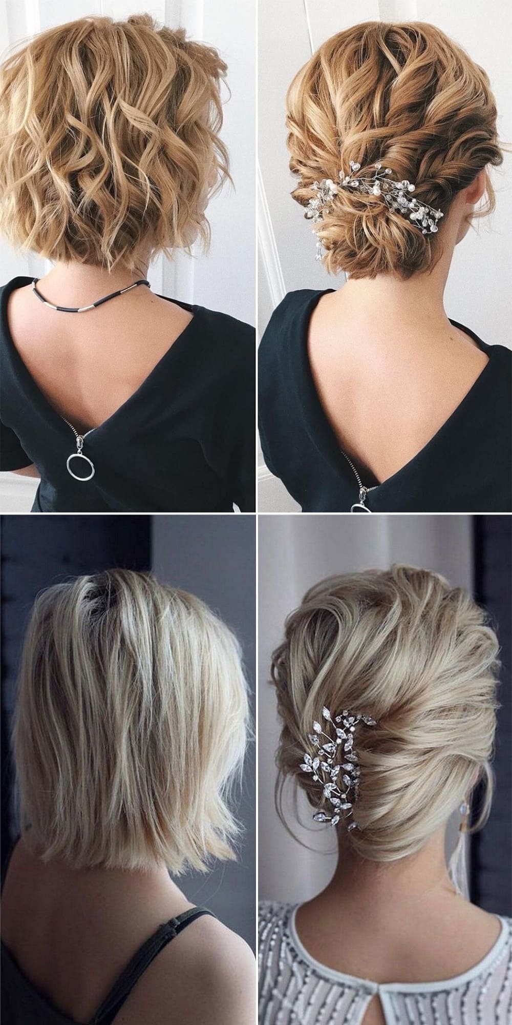 30 Gorgeous Natural Wedding Hairstyles for Short Hair - Merry Hook