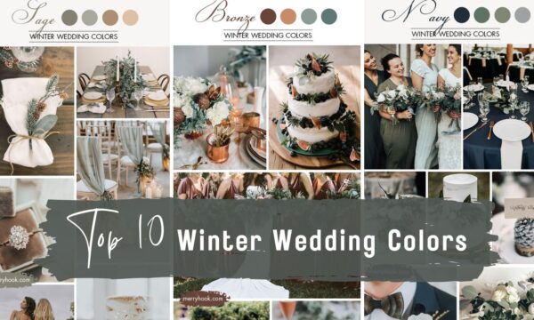 top 10 winter wedding colors for 2022 and 2023